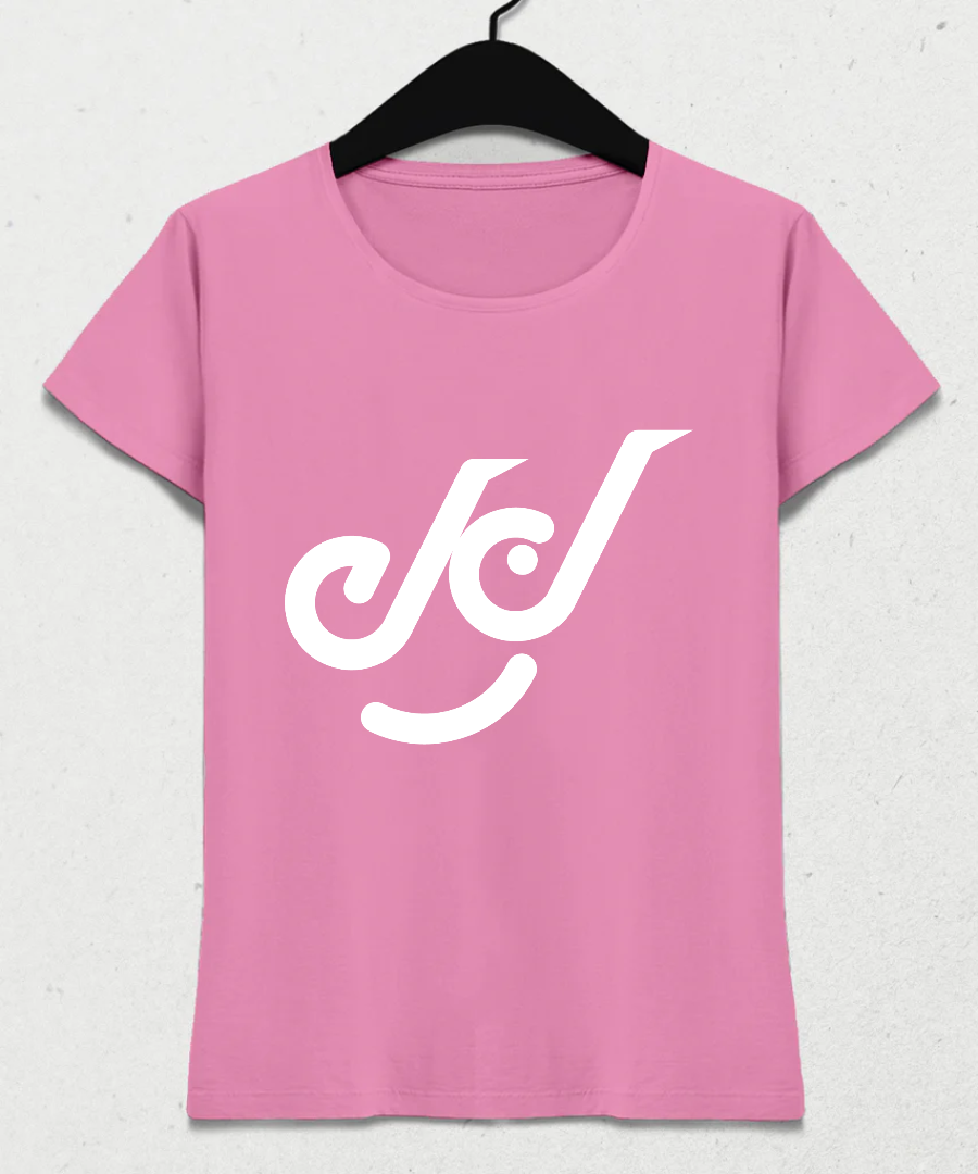 Klasik Logo Pembe Tshirt (Kadın)